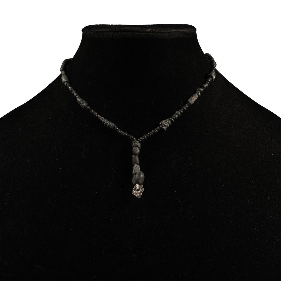 Roman Black Glass Bead Necklace String