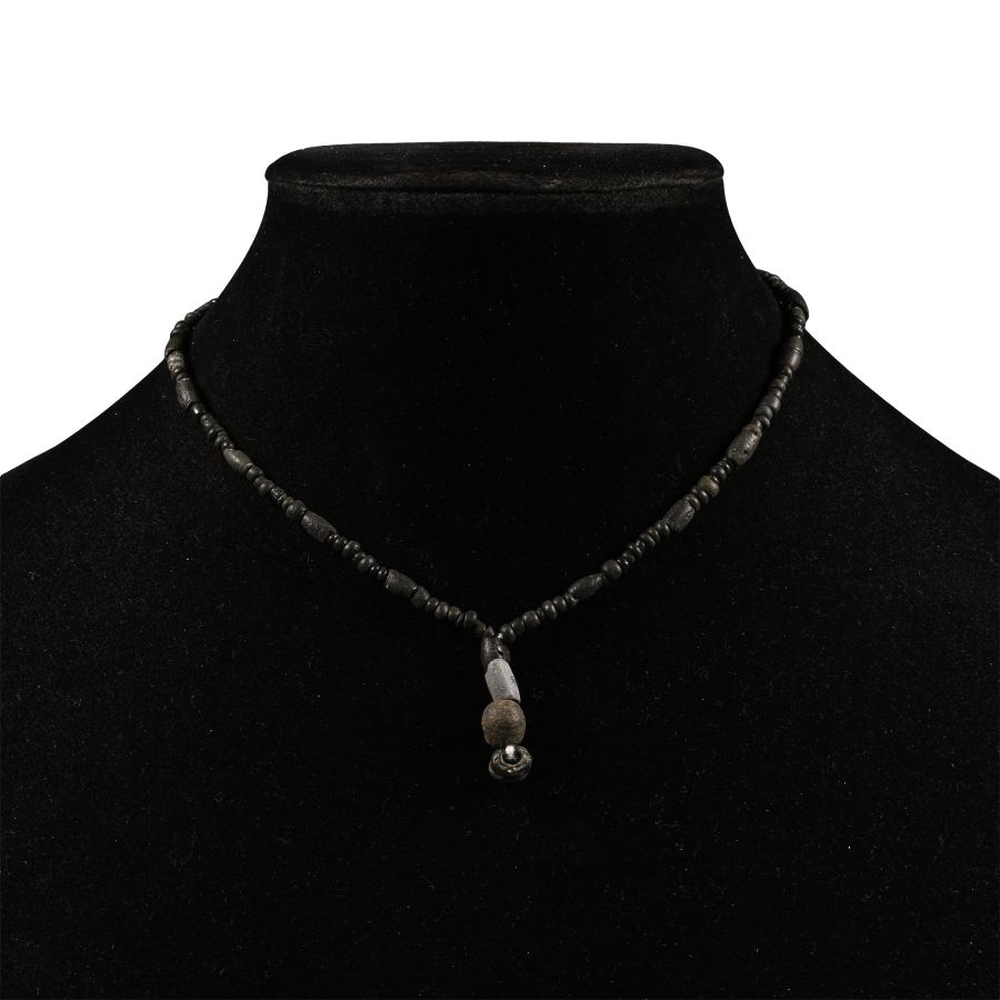 Roman Black Glass Bead Necklace String