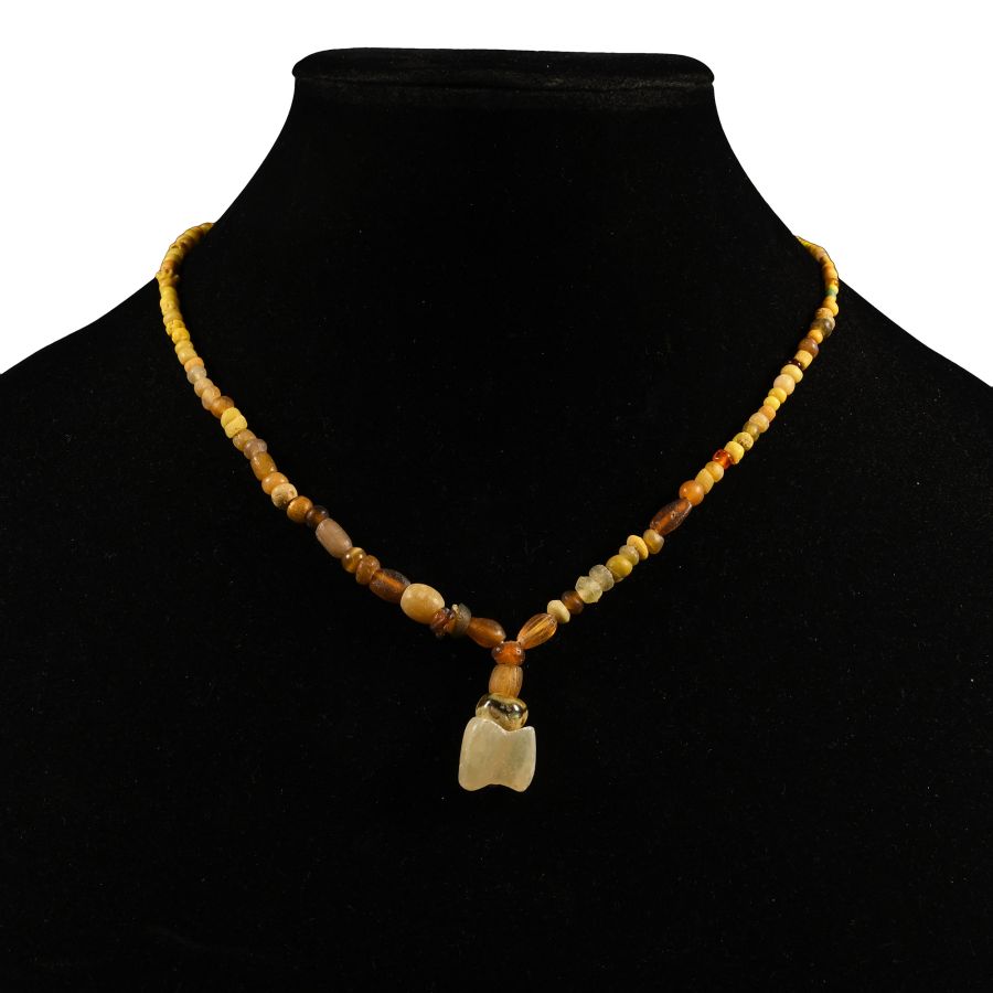 Roman Yellow Glass Bead Necklace String
