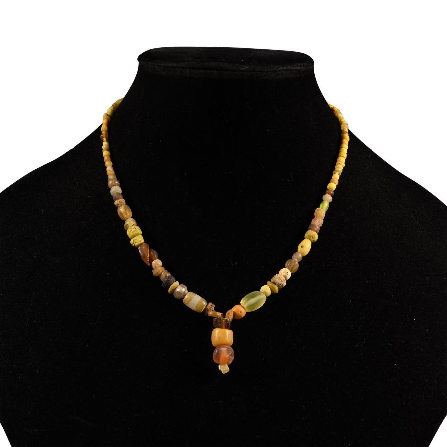 Roman Yellow Glass Bead Necklace String