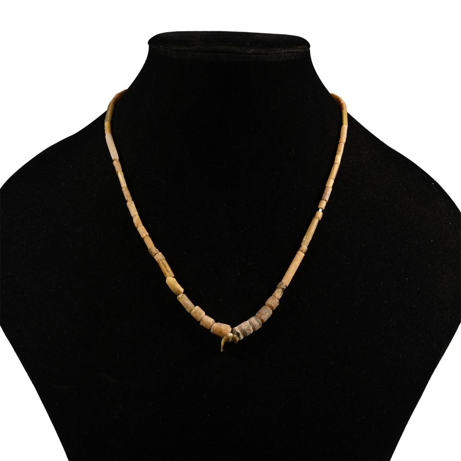 Roman Pale Yellow Glass Bead Necklace String