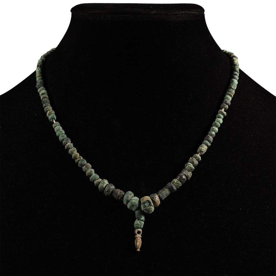 Western Asiatic Bronze Bead Necklace String