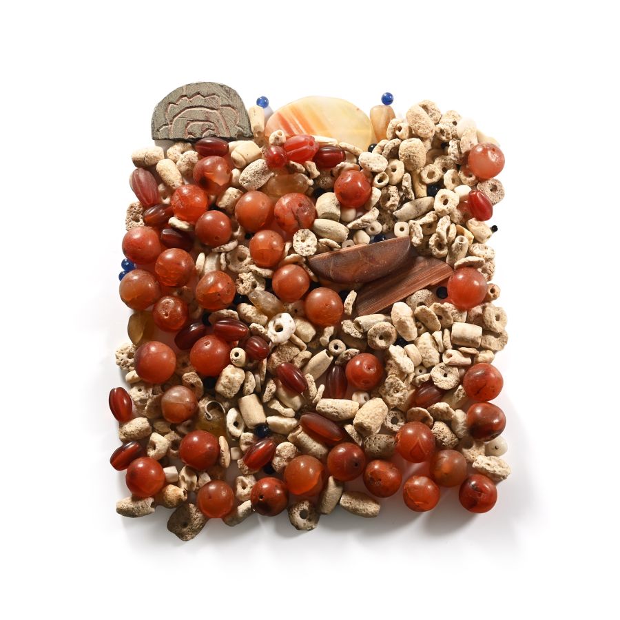 Western Asiatic Mixed Hardstone and Shell Bead Group