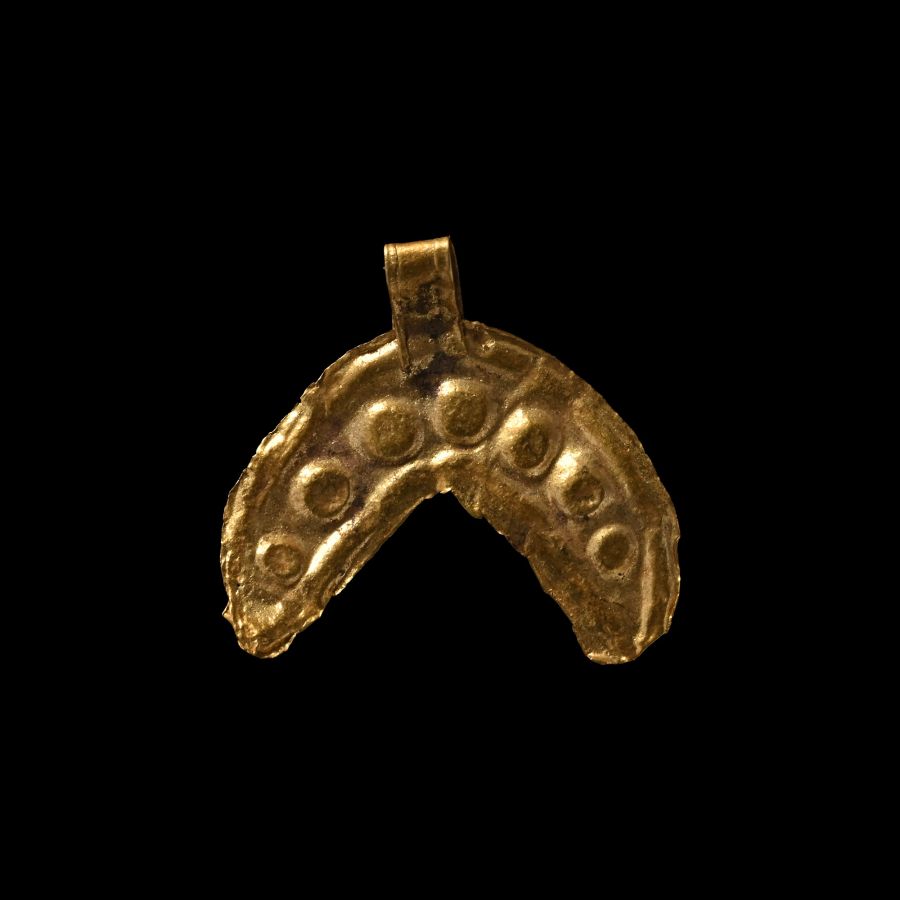 Roman Gold Lunar Pendant