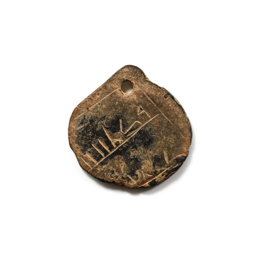 Western Asiatic Bronze Pendant with Inscription