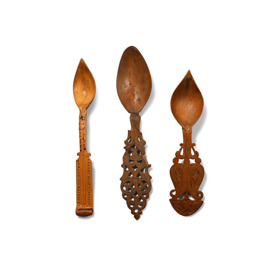 Persian Fruit Wood Sherbet Spoons