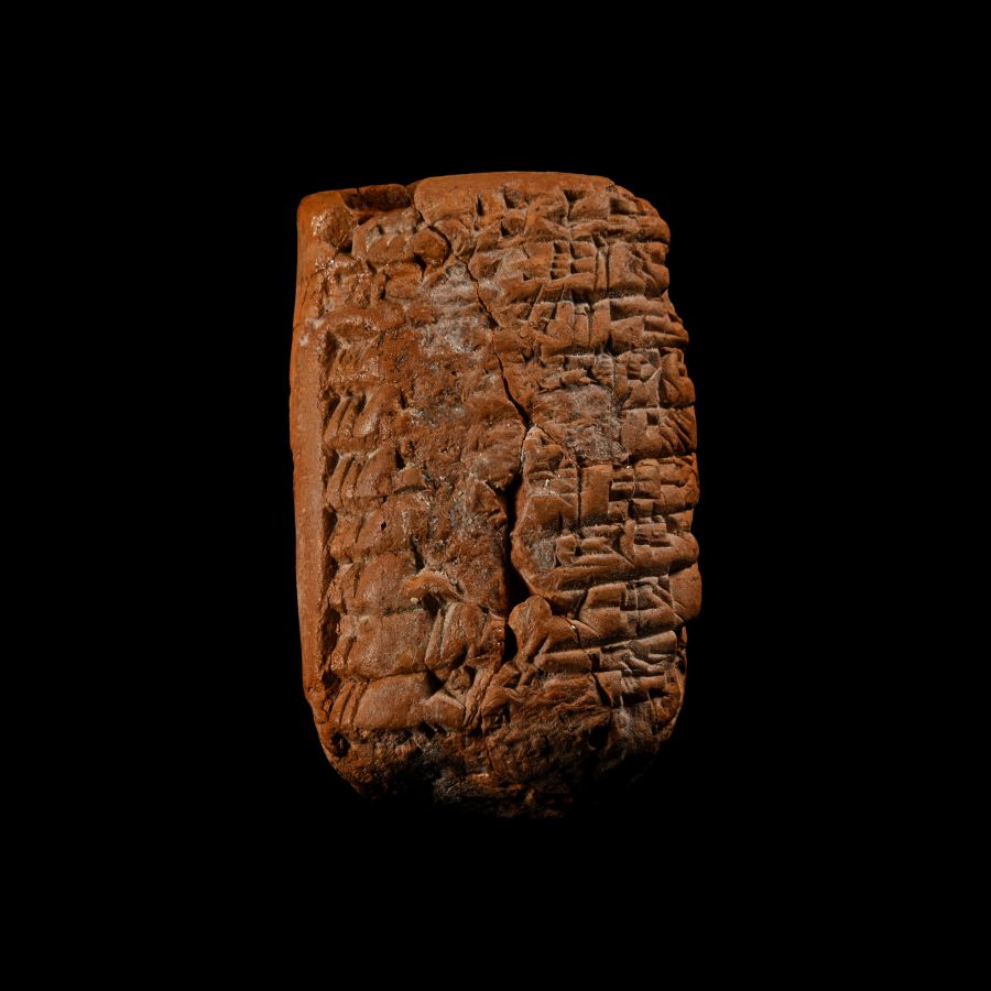 Old Babylonian Cuneiform Tablet Recording Transactions Involving Named Individuals