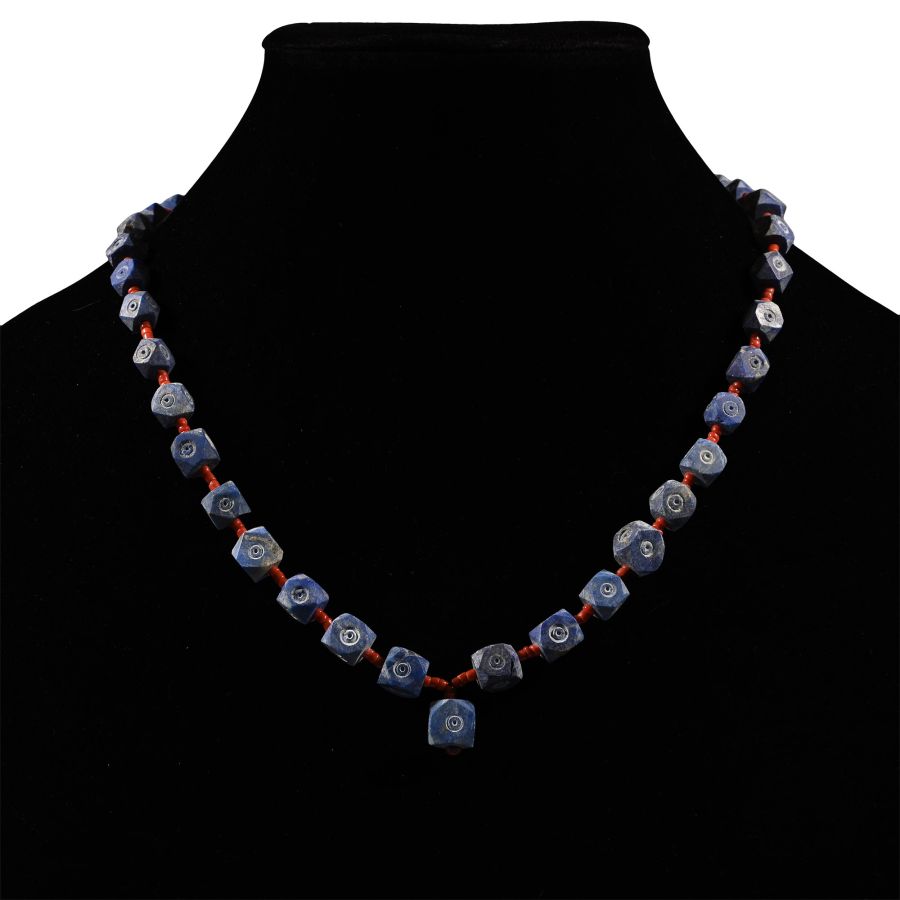 Bactrian Style Lapis Lazuli Bead Necklace String