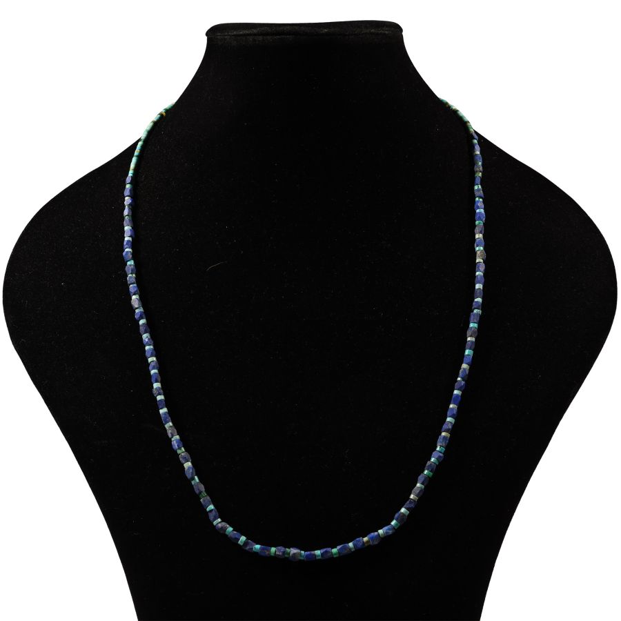 Mesopotamian Style Turquoise and Lapis Bead Necklace String