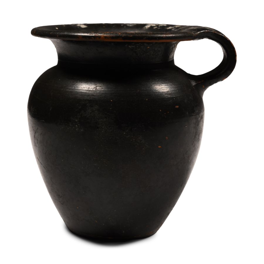 Greek Apulian Glazed Black Ware Kothon