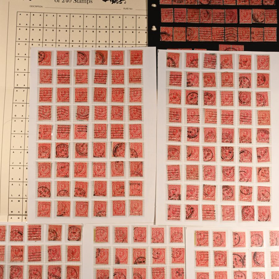 Edward VII One Penny Red Stamp Group.