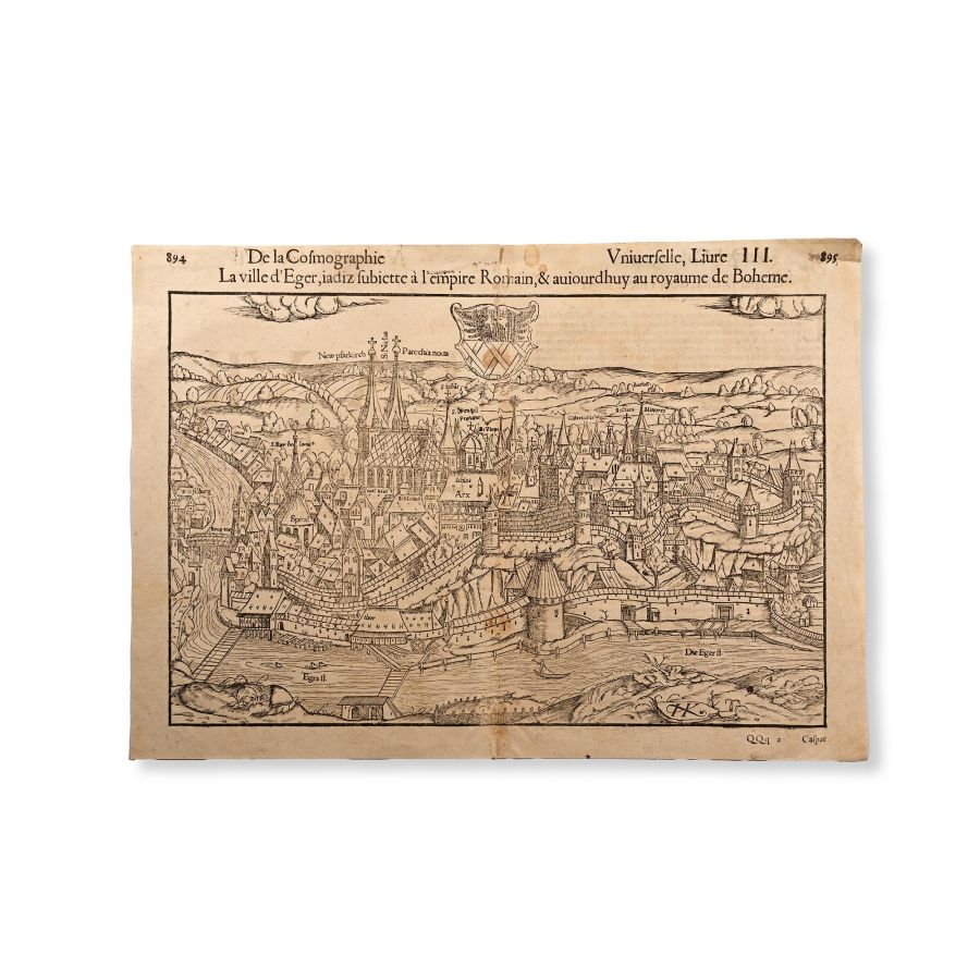 Map of La ville d'Eger (Eger in Hungary) by Sebastian Munster