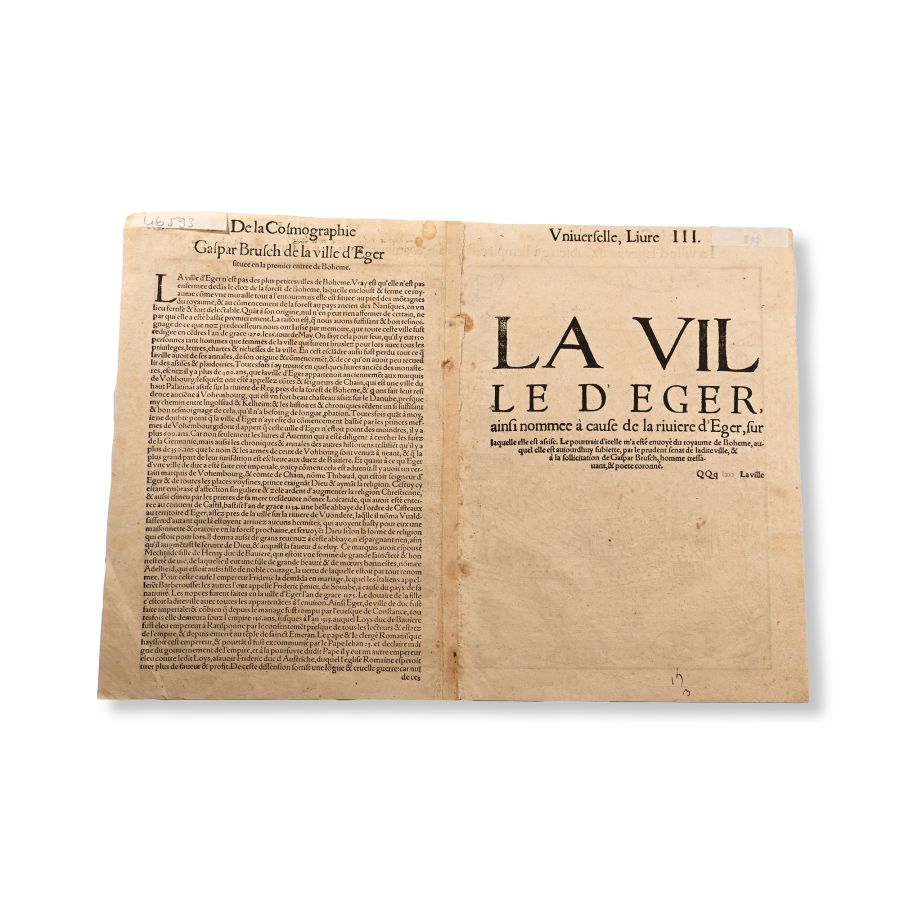 Map of La ville d'Eger (Eger in Hungary) by Sebastian Munster