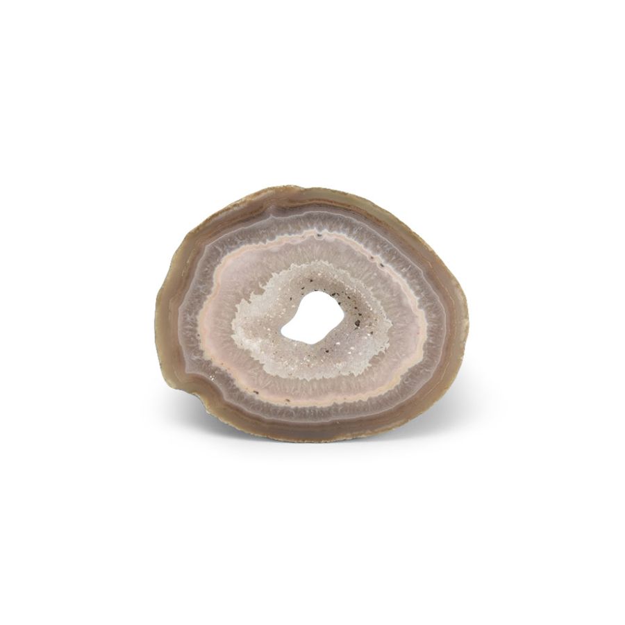 Polished Pastel Agate Geode Slice