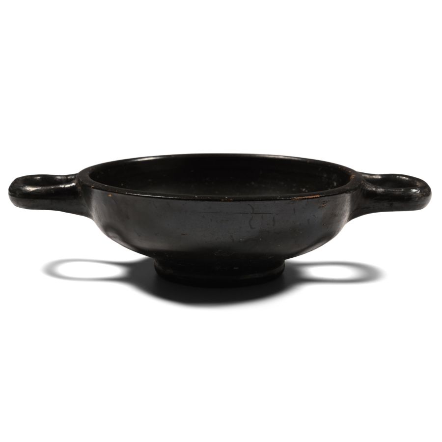 Greek Black Glazed Skyphos