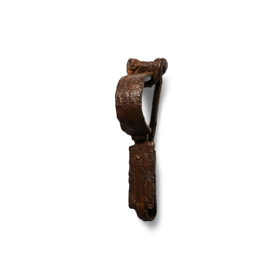 Late Roman Decorated Iron Bow Brooch
