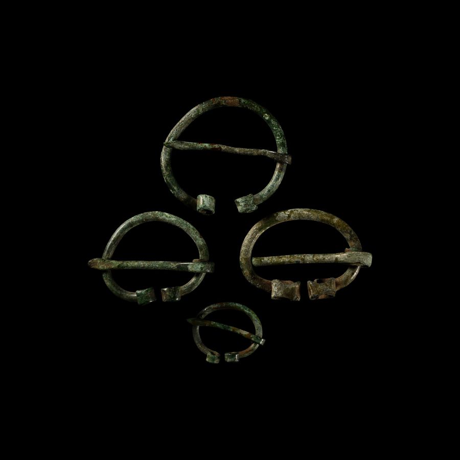 Roman Bronze Penannular Brooch Group