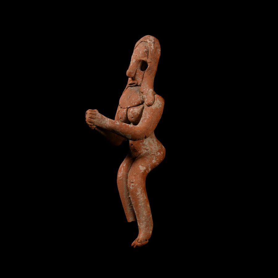 Indus Valley Terracotta Seated Fertility Figure