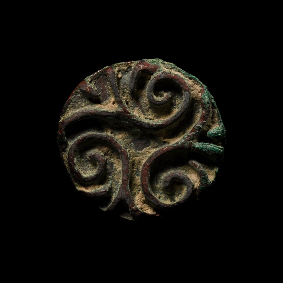 Central Asian Bronze Stamp Seal Matrix with Triskele