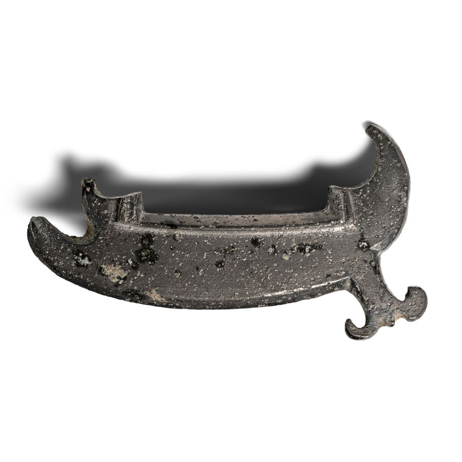 Roman Tinned Bronze Galley Brooch