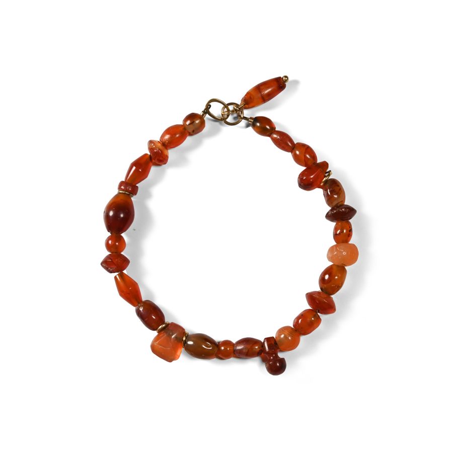 Egyptian Carnelian Bead Bracelet