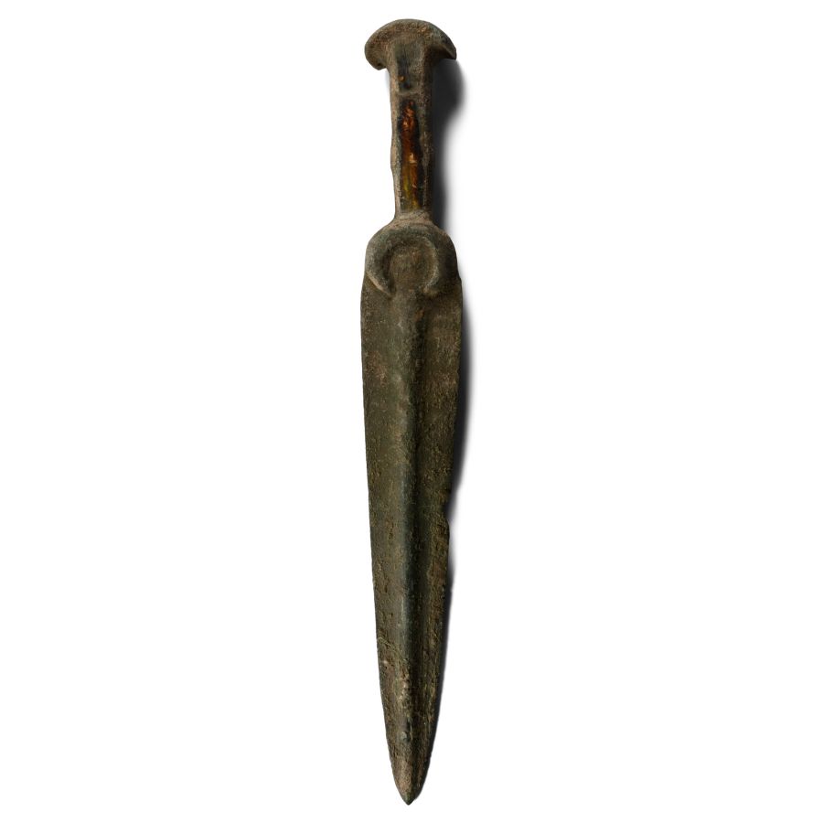 Marlik Type Bronze Dagger with Integral Hilt