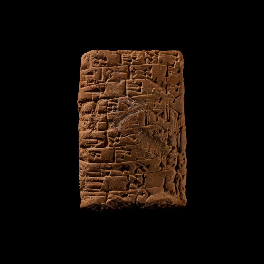 Old Babylonian Terracotta Cuneiform Tablet from 'Warad-Amurru' to 'Ubar-Shamash' Concerning Barley