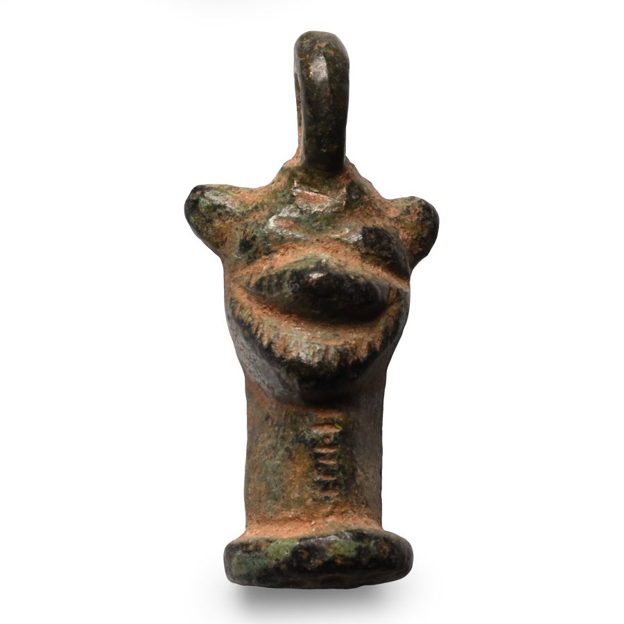 Neo-Assyrian Bronze Pazuzu Head Pendant