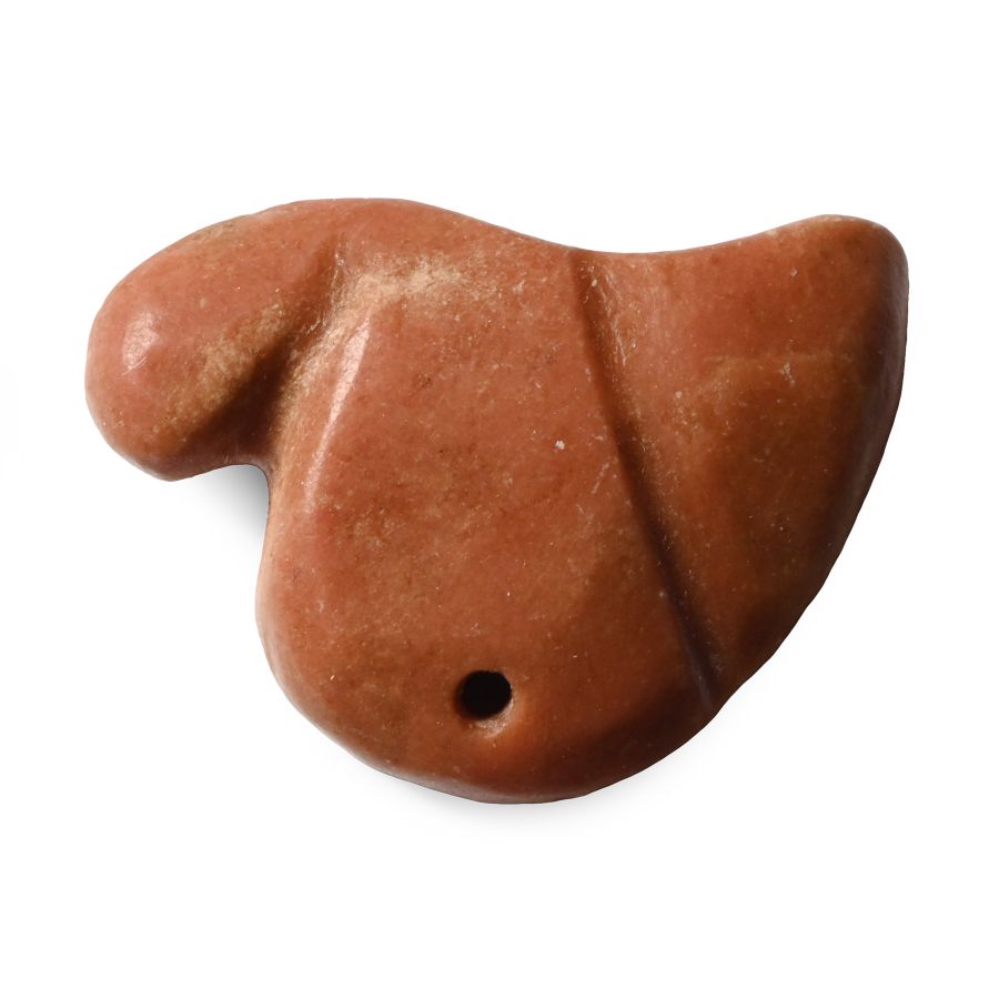 Sumerian Orange Stone Amuletic Dove-Shaped Seal