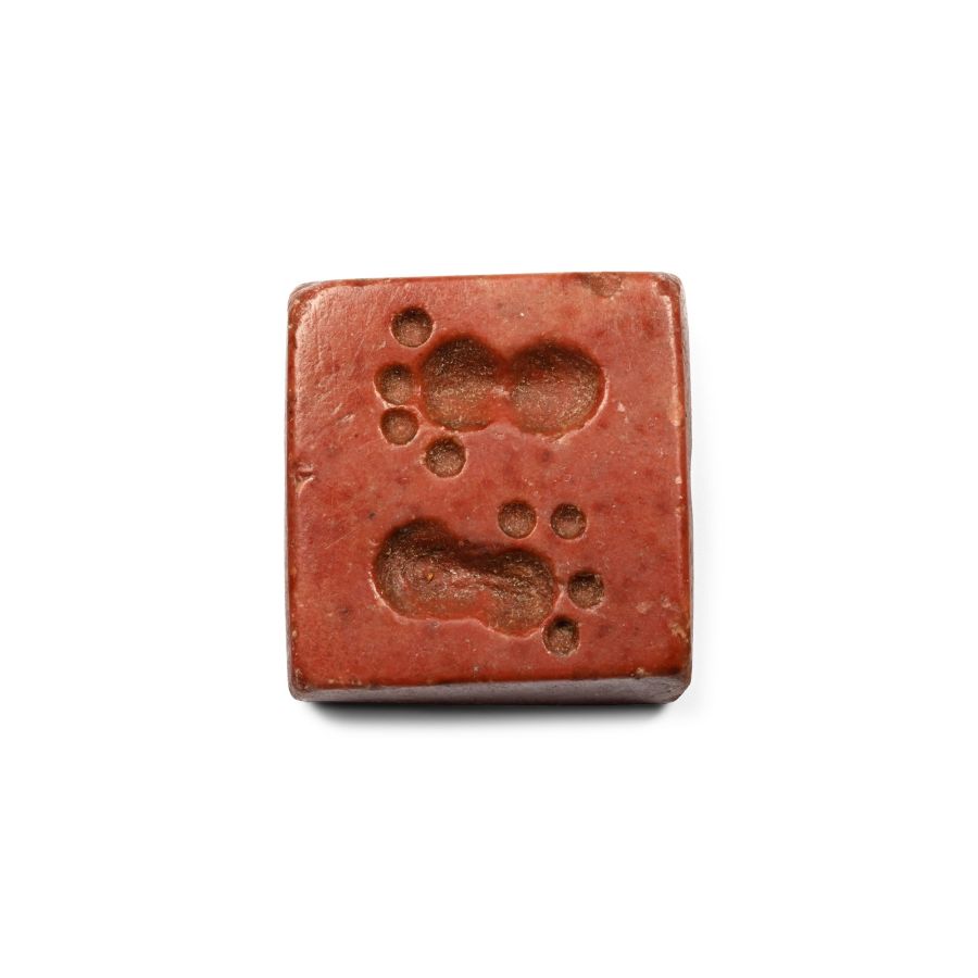 Sumerian Red Stone Amuletic Seal with Feet