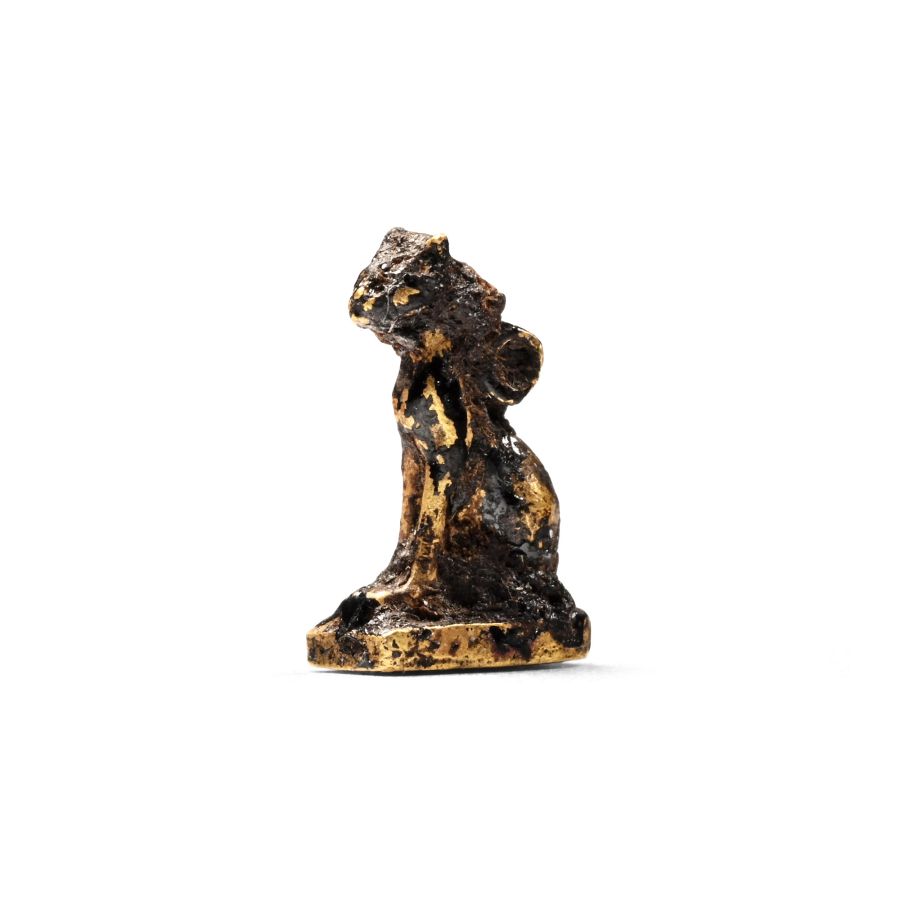 Egyptian Gold Goddess Bastet Cat Amulet