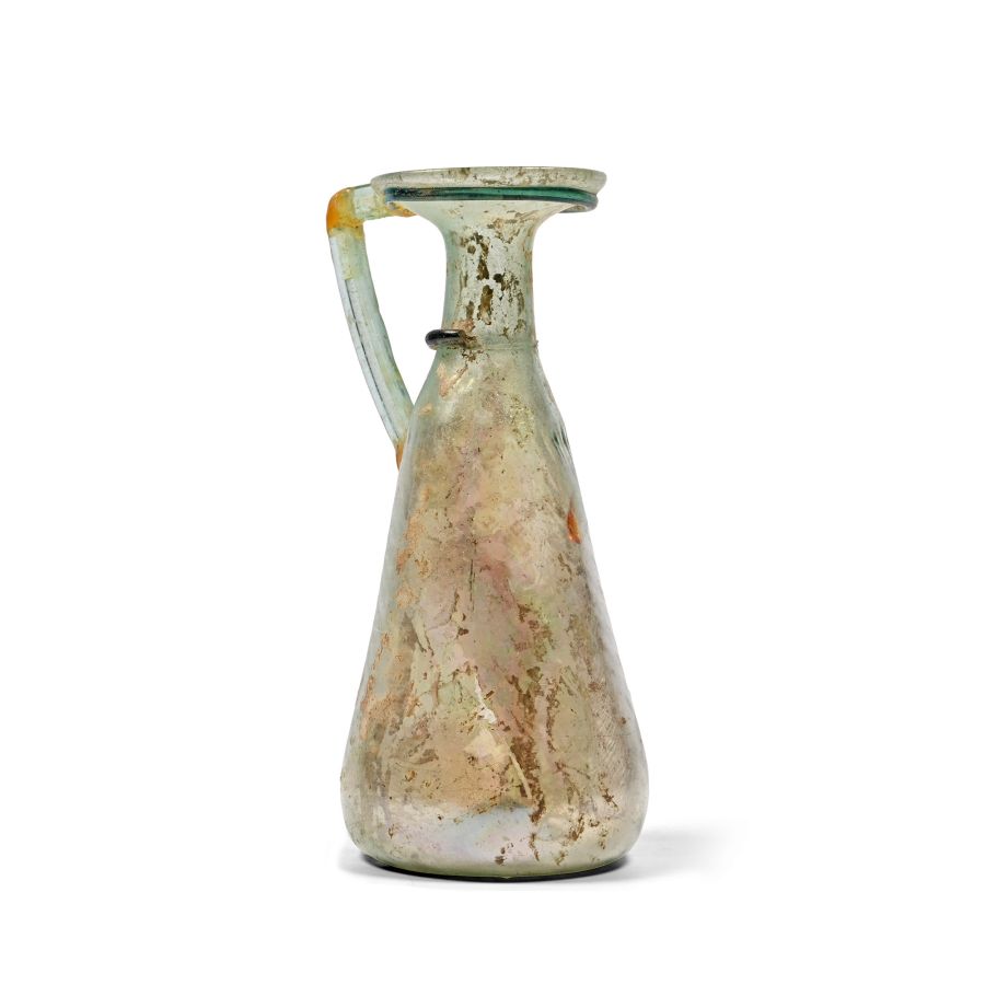 Roman Aqua Glass Jug