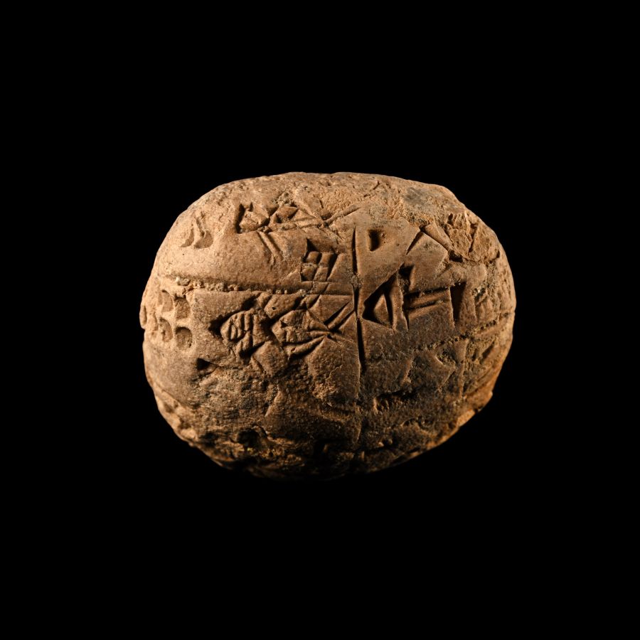 Mesopotamian Square Terracotta Tablet for the Account of Fish