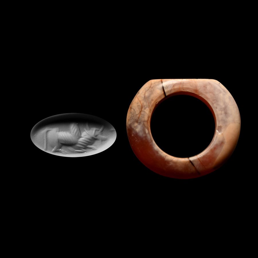 Sasanian Red Agate Ring