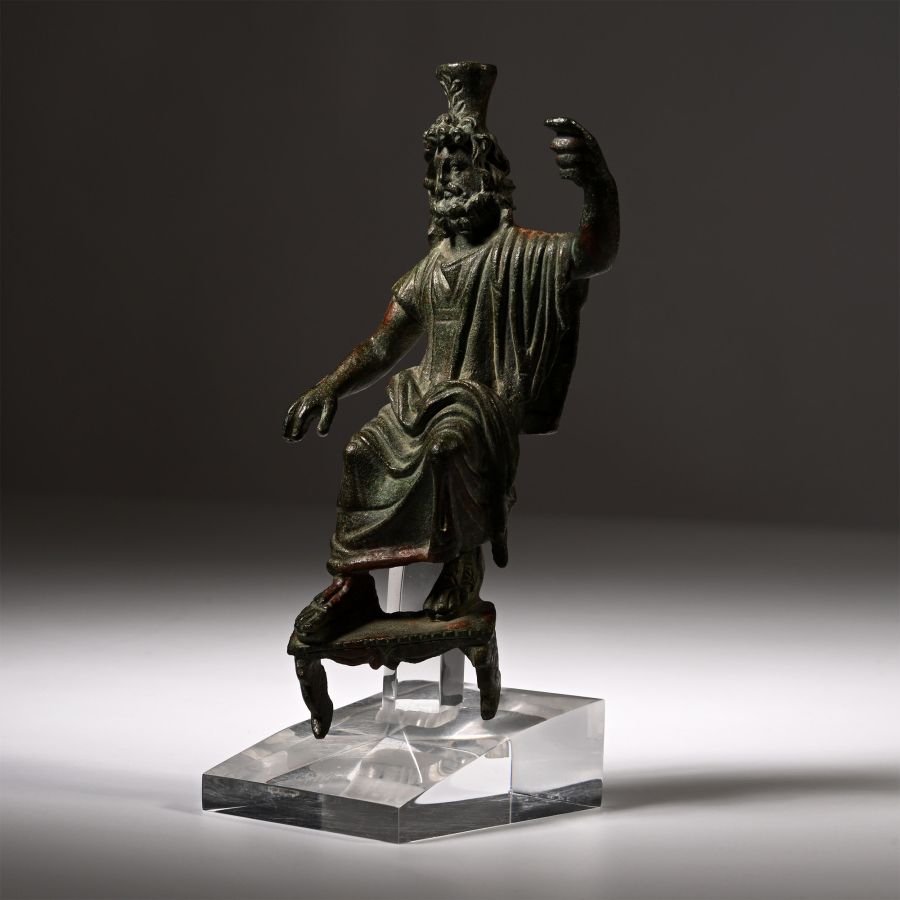 Roman Bronze Figure of Serapis