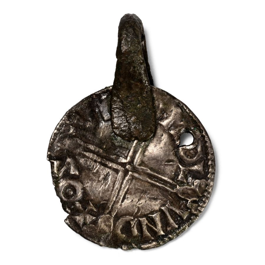 Viking Silver King Aethelred Coin Pendant