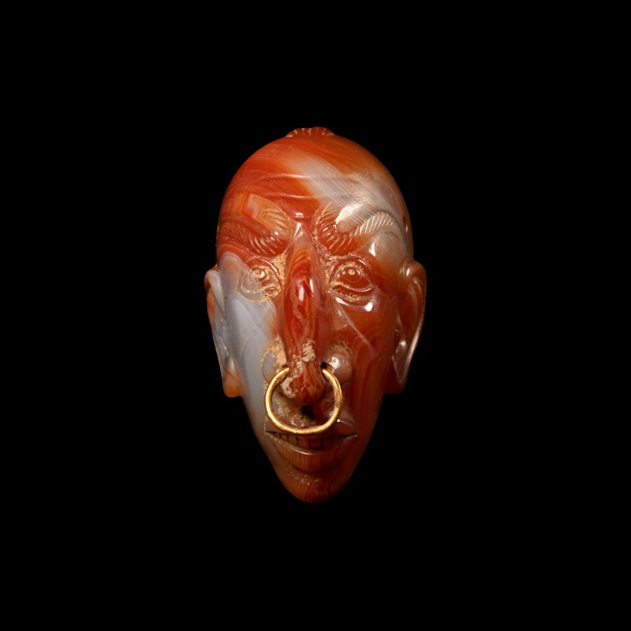 Roman Agate Head of a Grotesque