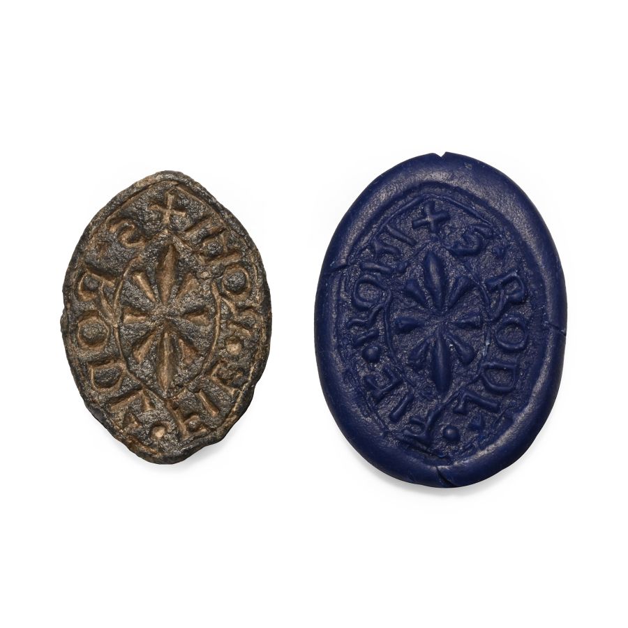 Medieval Lead Seal Matrix for Roderick Son of Robin
