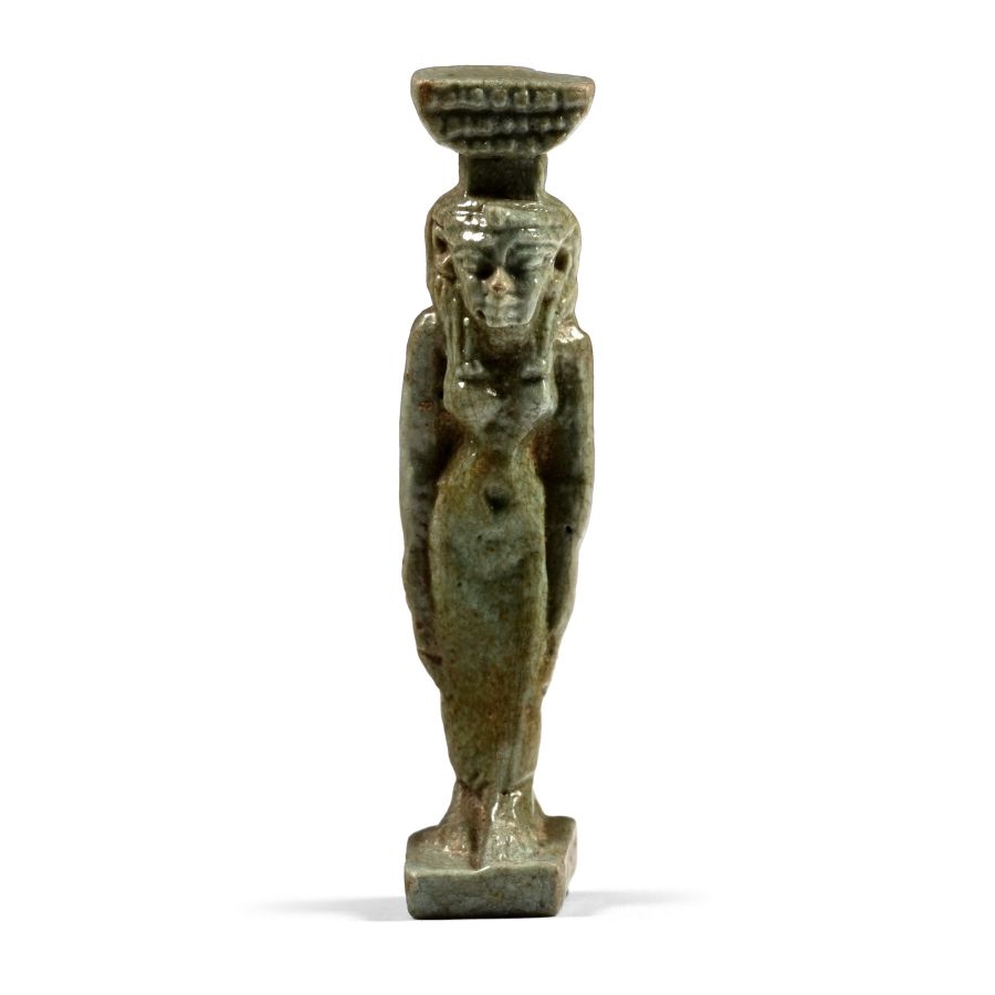 Egyptian Green Glazed Faience Amulet of Nephthys