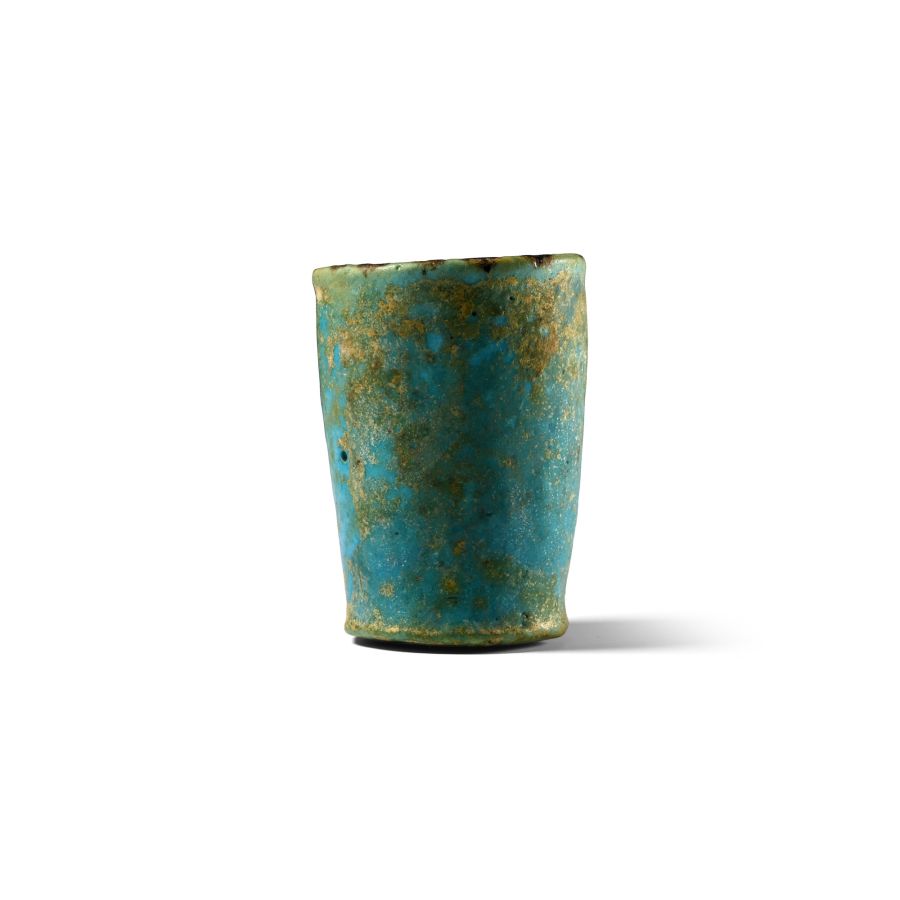 Egyptian Blue Glazed Libation Cup of Ramesses III