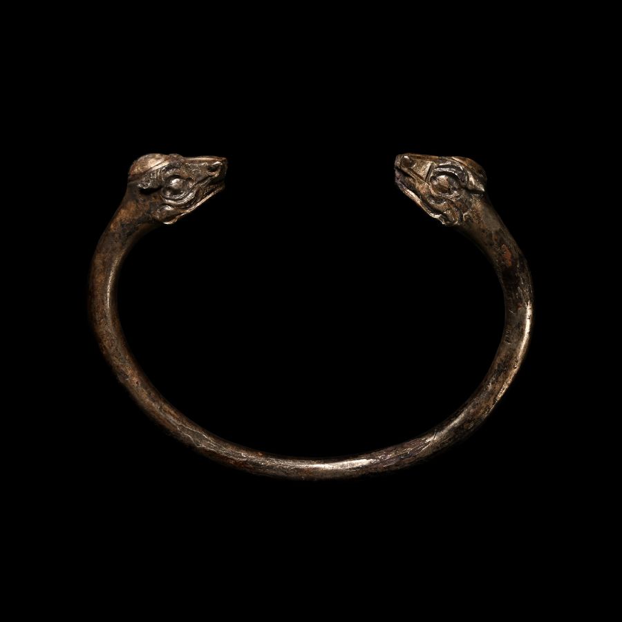 Achaemenid Silver Bracelet with Beast-Heads