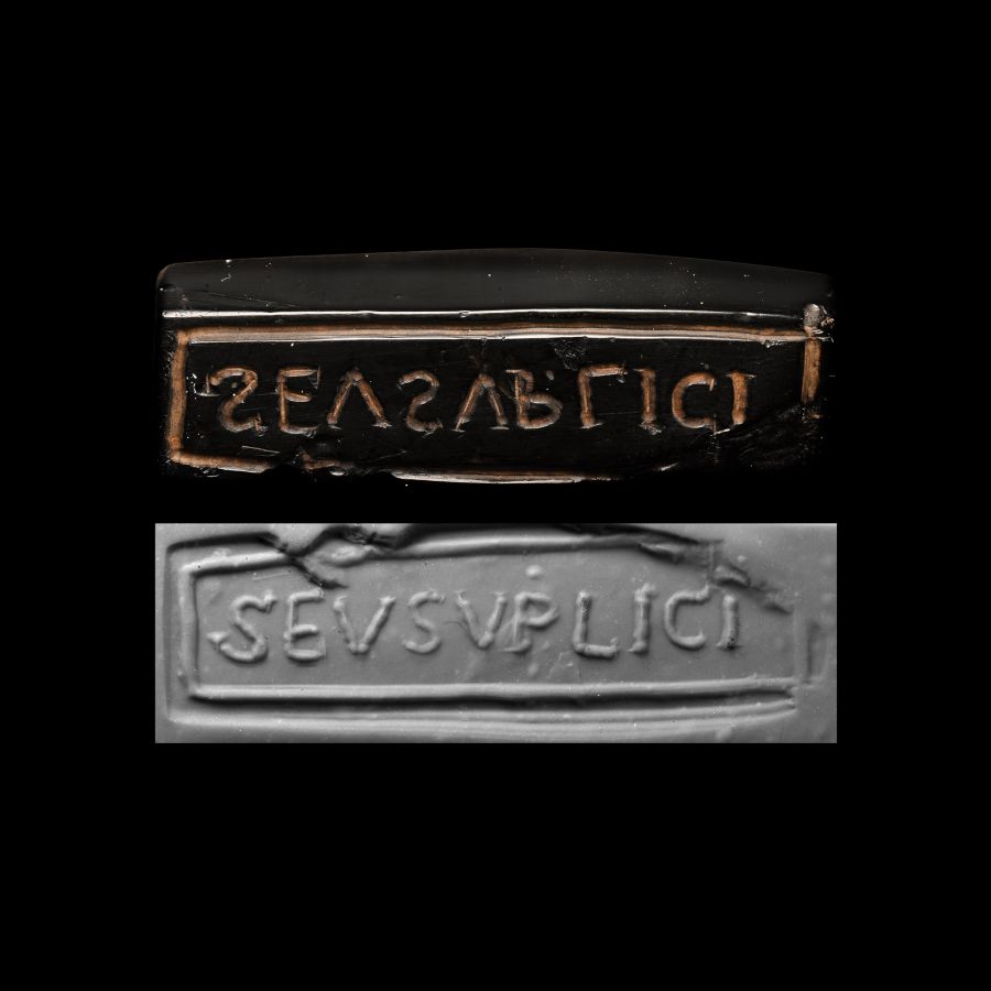 Roman Jet Amuletic Stamp Seal