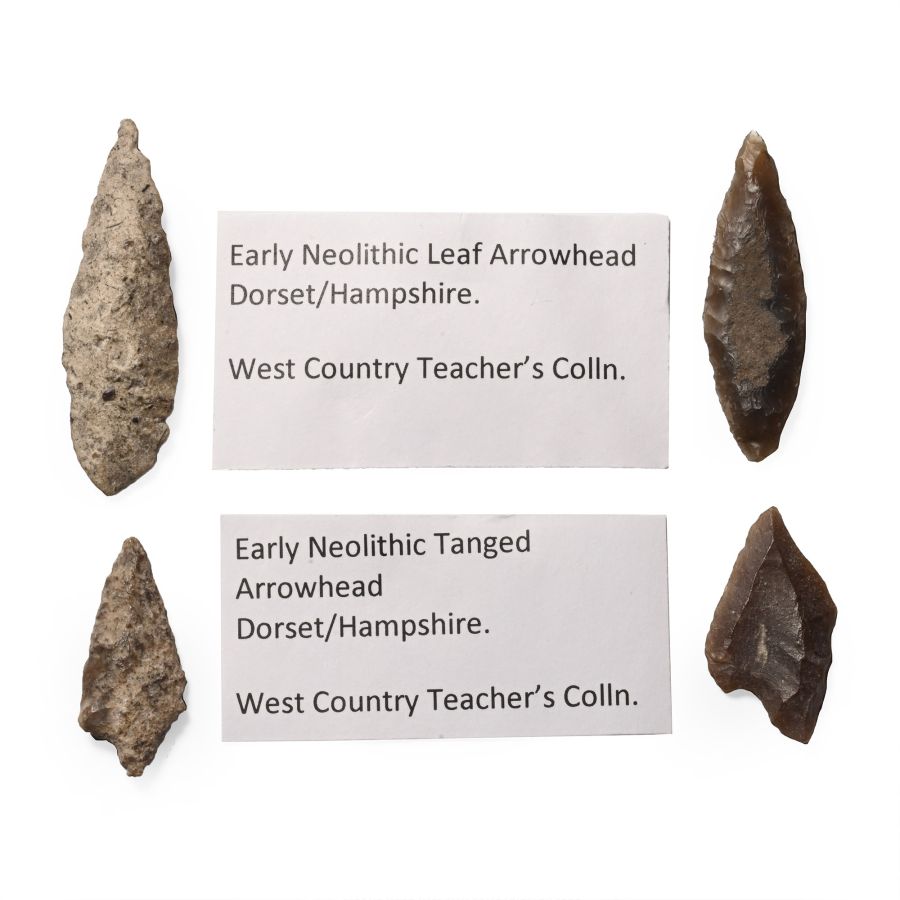 British Stone Age Arrowhead Collection