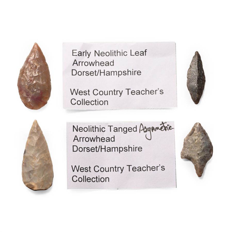 British Stone Age Arrowhead Collection