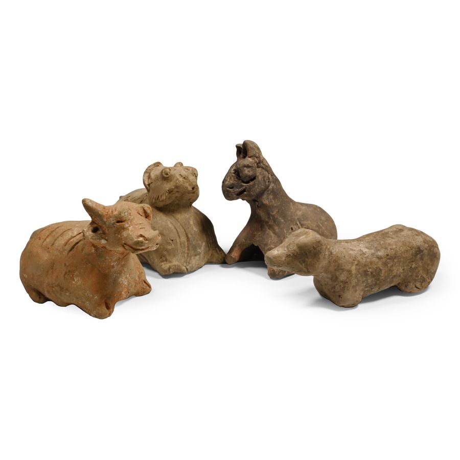Chinese Yuan Terracotta Animal Group