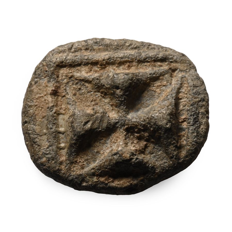 Medieval Lead Weight with Cross Pattee