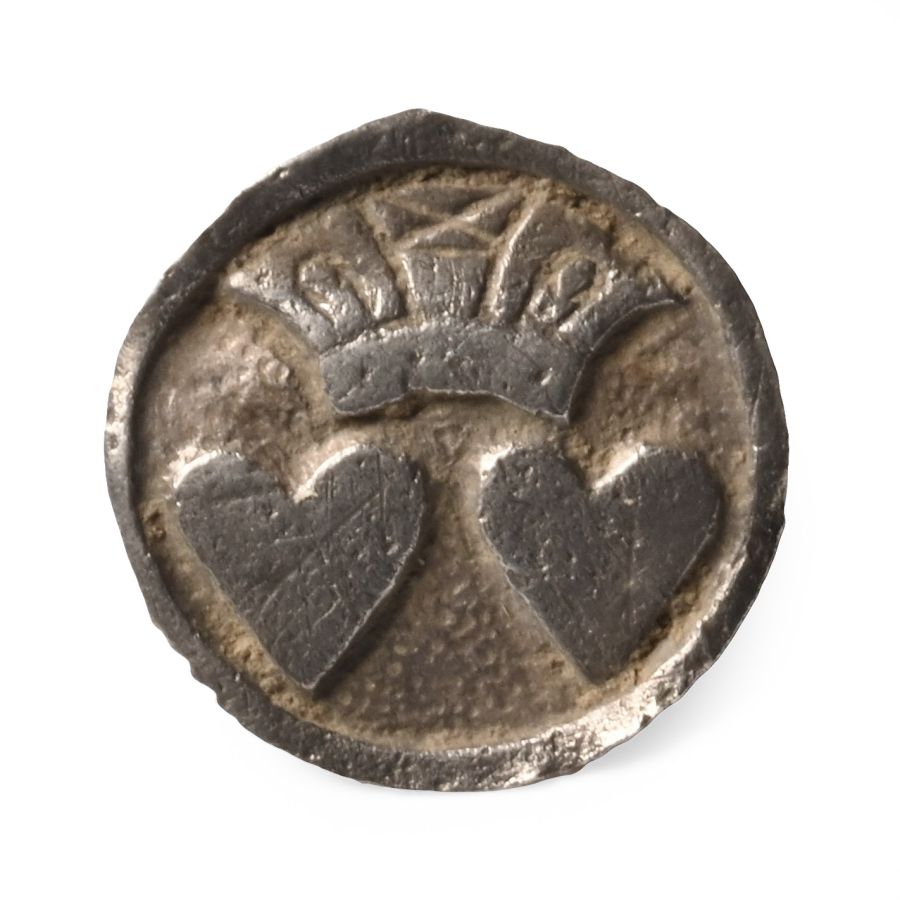 King Charles II and Queen Catherine Commemorative Silver Button