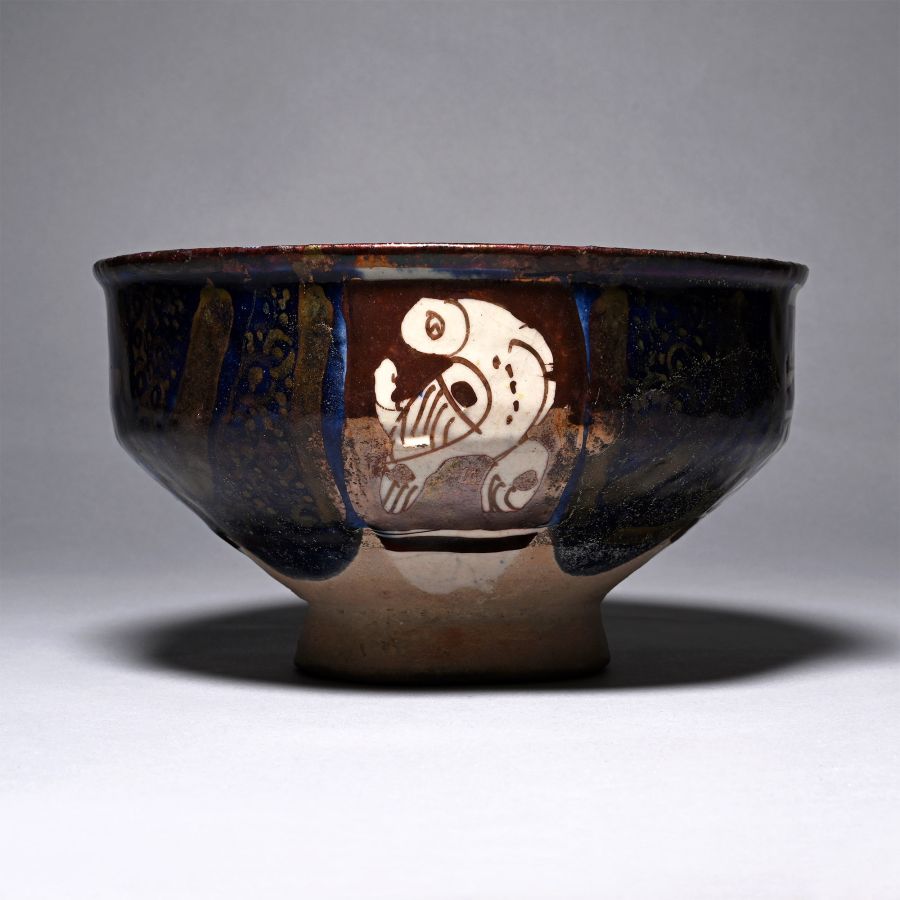 Western Asiatic Cobalt-Blue Footed Ceramic Bowl