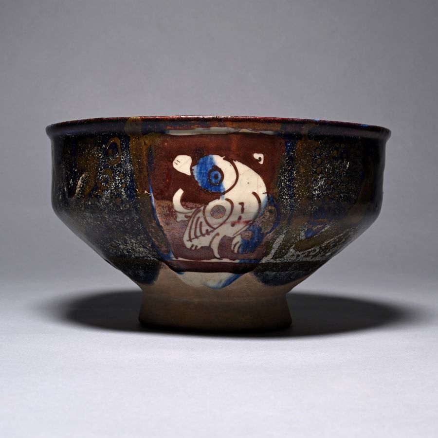 Western Asiatic Cobalt-Blue Footed Ceramic Bowl