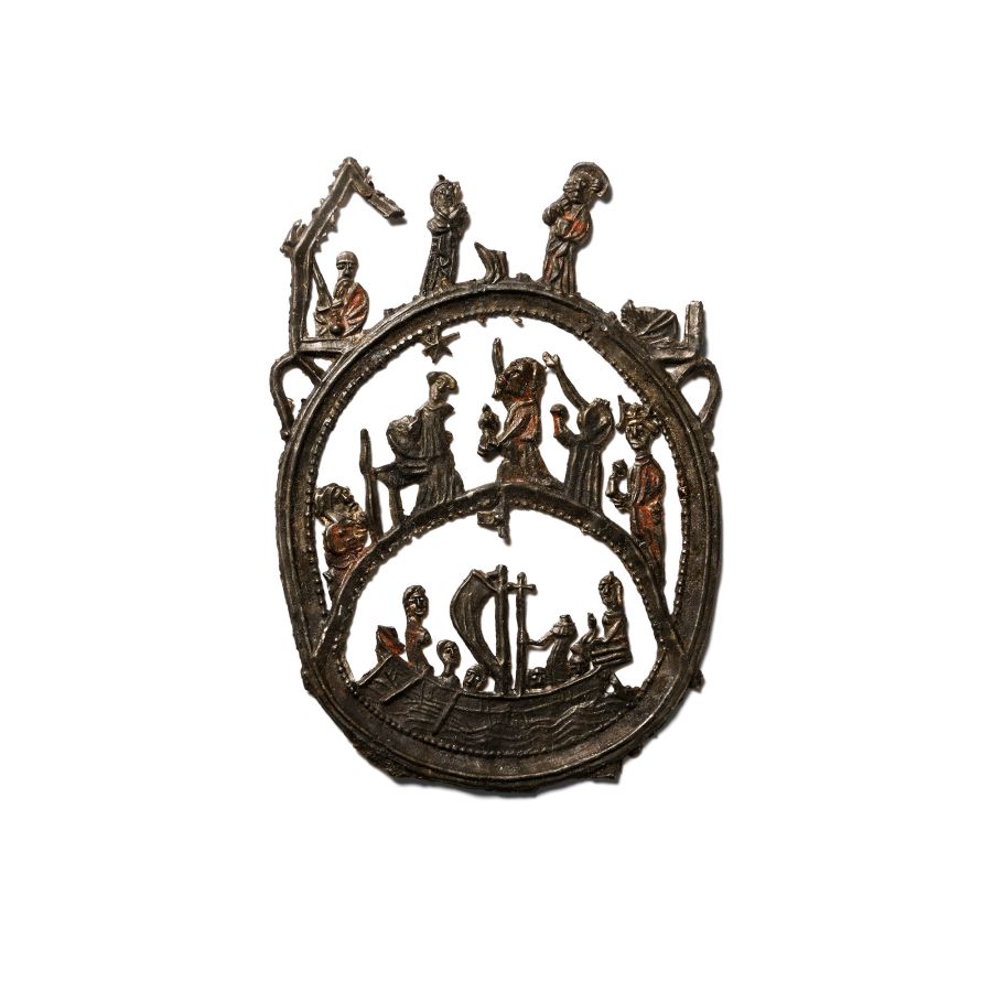 Medieval Pewter Pilgrim's Badge for Romano-British Saint Ursula